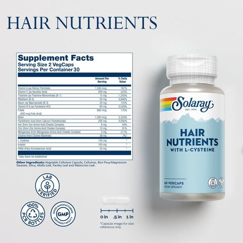 Solaray Hair Nutrient V-Cap 60's
