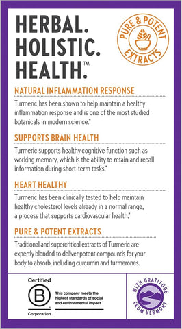 New Chapter Herbal & Ayurvedic Turmeric Force - 30 Vegetarian Capsules - Image 8