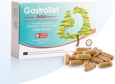 GASTROLIEF Gastrolief Extra Capsules - Natural Digestive Support, 45 Capsules