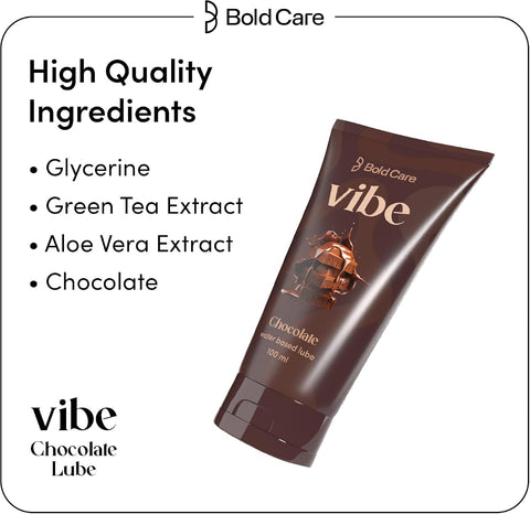 Boldcare Vibe Natural Water-Based Personal Lubricant - Premium Chocolate Flavour, 100ml - Image 4
