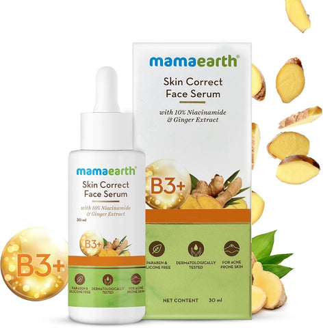 Mamaearth Skin Correct Face Serum - 10% Niacinamide & Ginger Extract, 30ml - Image 2