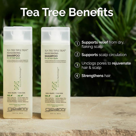 Giovanni Tea Tree Triple Treat Invigorating Shampoo - 60ml - Image 5