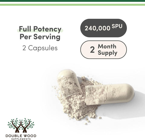 DoubleWood Serrapeptase Capsules - 240,000 SPU, 120 Vegan Capsules - Image 3