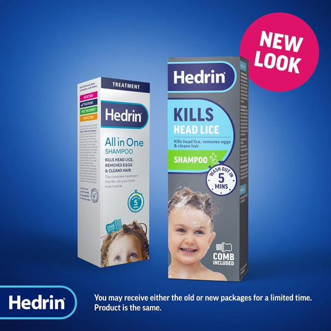 Hedrin Head Lice Shampoo & Comb Kit - Clinically Tested - 200ml - Image 2