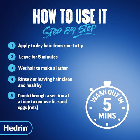Hedrin Head Lice Shampoo & Comb Kit - Clinically Tested - 200ml - Image 4