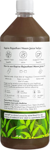 Kapiva Organic Ayurvedic Neem Leaf Juice - Immunity Booster & Detox, 1L - Image 7