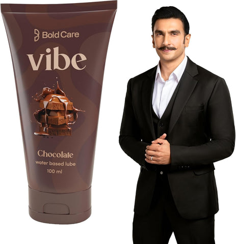 Boldcare Vibe Natural Water-Based Personal Lubricant - Premium Chocolate Flavour, 100ml