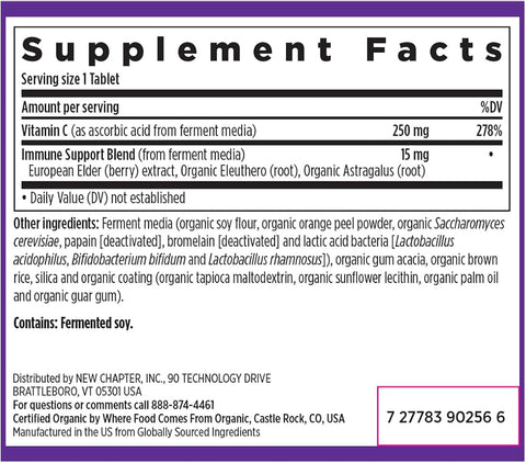 New Chapter Fermented Activated Vitamin C Capsules - 30 Pack - Image 3