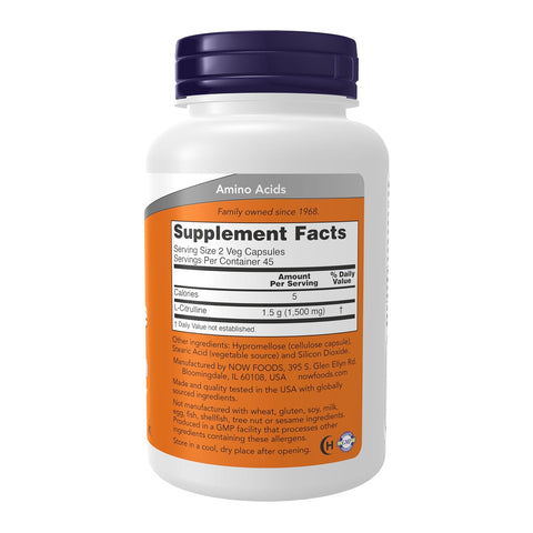Now Foods Citrulline 750mg 90vcaps