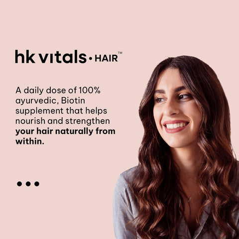 HK Vitals Biotin (90 Tablets) | Supplement For Hair Growth, Strong Hair And Glowing Skin, Fights Nail Brittleness