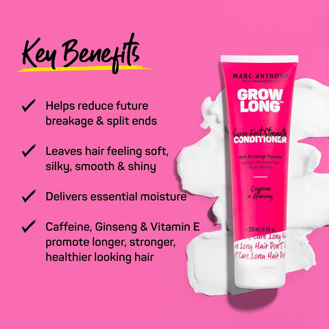 Marc Anthony Strengthening Grow Long Conditioner with Caffeine & Ginseng, 250ml - Image 3