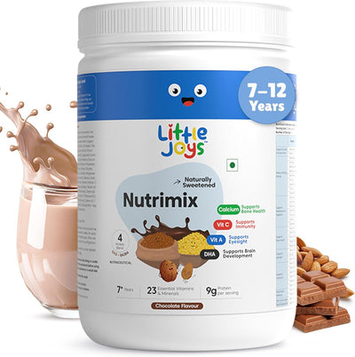 Little Joys Nutrimix 7+ Chocolate Pouch - Nutrient-Rich Powder, 700g