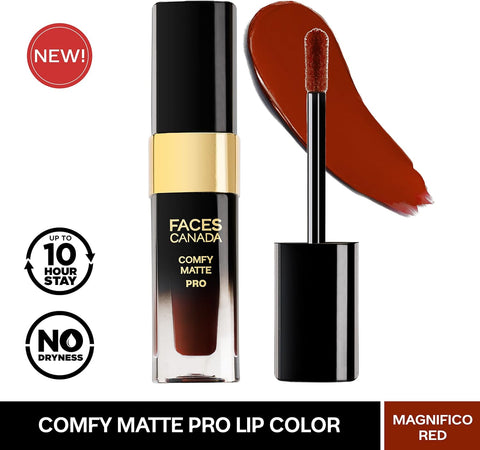 Faces Canada Comfy Matte Pro Lip Color Magnifico Red 01 5.5ml