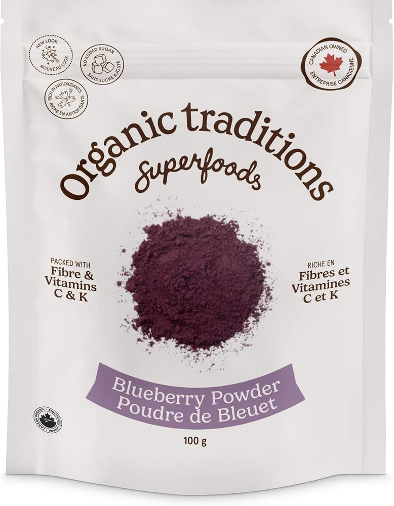 Organic Traditions Blueberry Powder - Superfood, 100g
