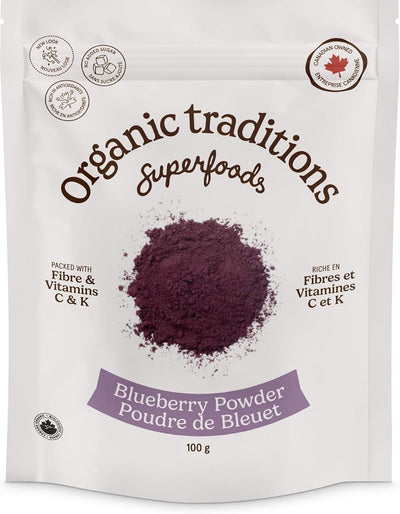 Organic Traditions Blueberry Powder - Superfood, 100g
