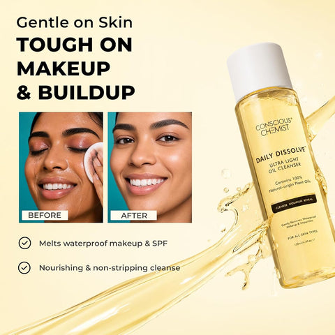 Conscious Chemist Makeup Remover Oil Cleanser with Olives - 130ml - Image 8