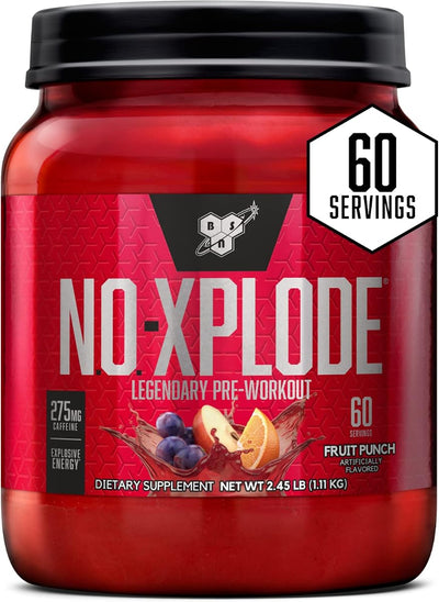 BSN N.O. Xplode Pre-Workout Powder, Creatine & Beta-Alanine, 2.45lb