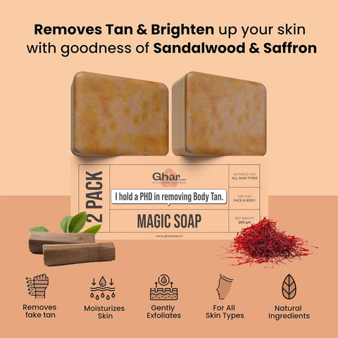 GHAR SOAPS Magic Soap Sandal Wood 100gm