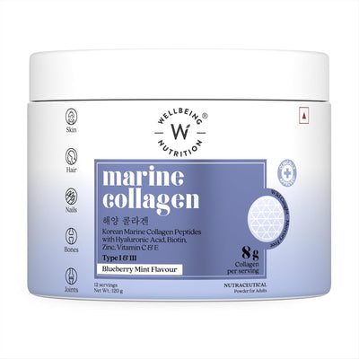 Wellbeing Nutrition Marine Collagen Powder - Mixed Berry, 120g