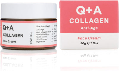 Q+A Collagen Anti-Age Face Moisturiser, Seaweed-Derived, 50ml