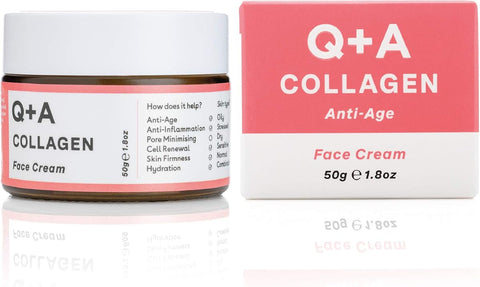 Q+A Collagen Anti-Age Face Moisturiser, Seaweed-Derived, 50ml