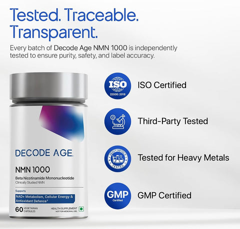 Decodeage Uthever NAD+ Capsules - 1000mg NMN, 60 Count - Image 7
