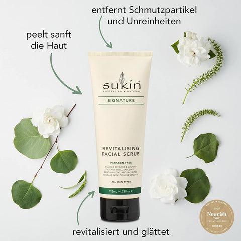 Sukin Revitalising Facial Scrub with Bamboo & Walnut Shell - 125ml - Image 2