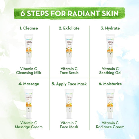 Mamaearth 6 Step Vitamin C Facial Kit with Turmeric - 60g - Image 4