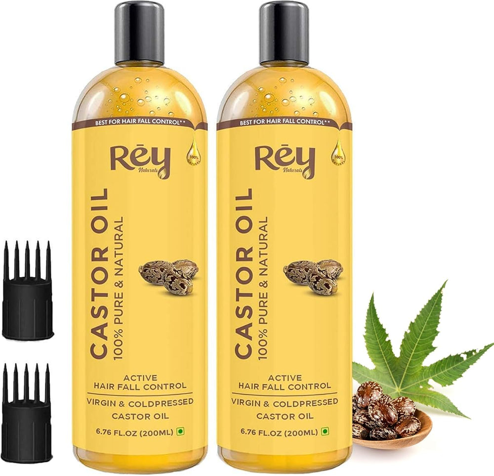 ReyNaturals Cold-Pressed Castor Oil - Hair Treatment & Moisturizer - 200ml