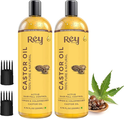 ReyNaturals Cold-Pressed Castor Oil - Hair Treatment & Moisturizer - 200ml