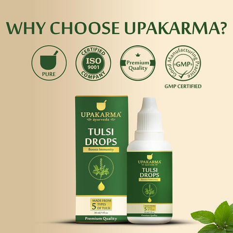 Upakarma Ayurveda Tulsi Drops - Herbal Immunity Booster, 30ml - Image 6