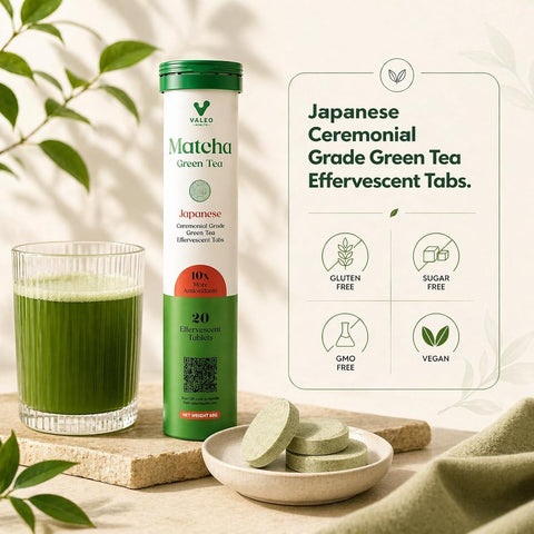 Valeo Matcha Green Tea Effervescent Tabs - Organic Ceremonial-Grade Matcha, 20 Tablets - Image 8