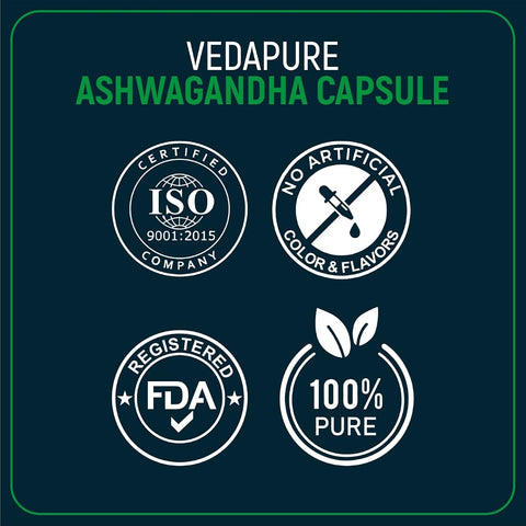 Vedapure Ashwagandha Herbal Capsules - 800 mg, 60 Count - Image 4