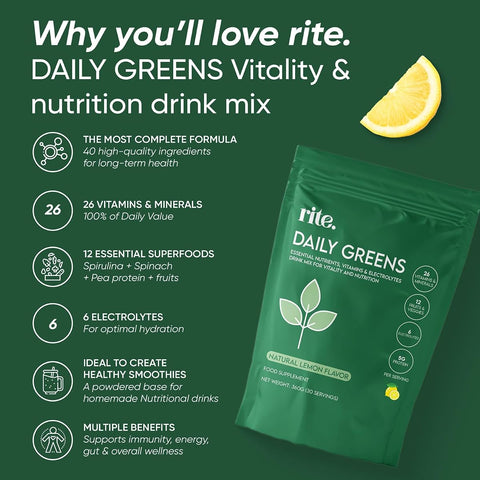 Rite Gut Health Natural Lemon Flavour Sachets - 30 Pack - Image 3