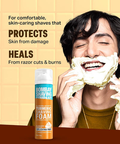 Bombay Shaving Company Turmeric Shaving Foam - Enriched Formula, 266ml - Image 4