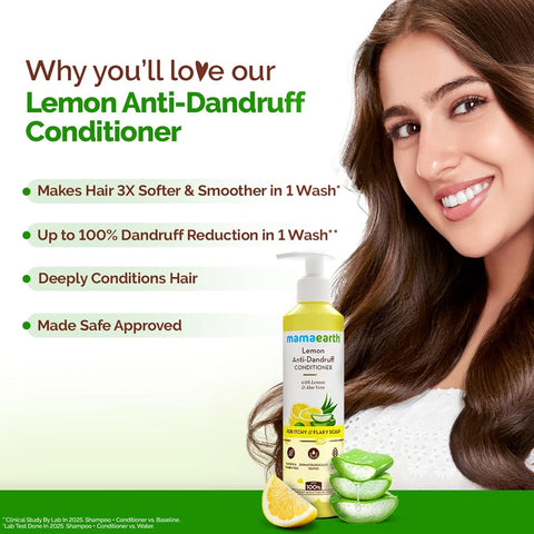 Mamaearth Lemon Anti-Dandruff Conditioner with Lemon & Ginger - 250ml - Image 5