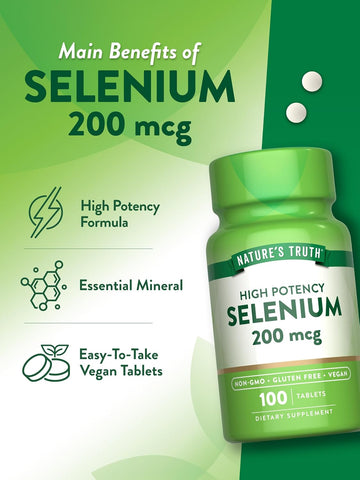 Nature's Truth Selenium 200mcg - 100 Tablets