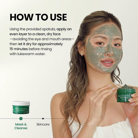 AXIS-Y Mugwort Pore Clarifying Wash Off Pack - Face Mask & Exfoliator, 50ml - Image 7