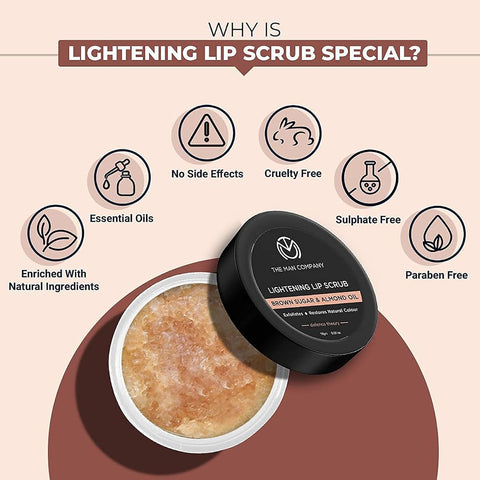 The Man Company Lip Scrub - Brown Sugar & Almond Oil, 10g - Image 4