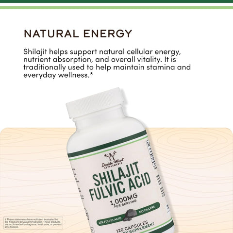 Doublewood Shilajit Resin Capsules - 20% Fulvic Acid, 120 Count, 1,000mg - Image 4