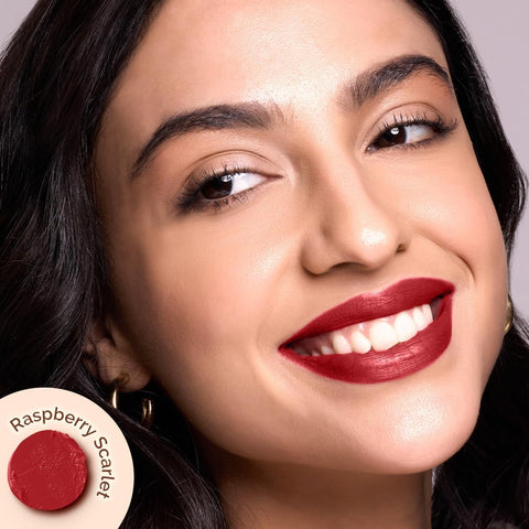 Mamaearth Moisture Matte Lipstick - Raspberry Scarlet, Avocado Oil & Vitamin E, 2g - Image 2