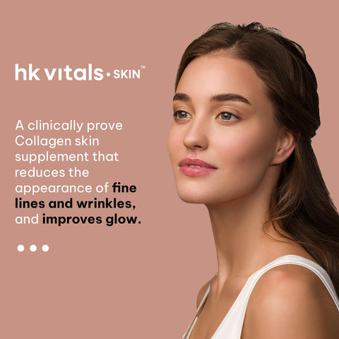HK Vitals Skin Radiance Marine Collagen Supplement Powder (Orange, 100G) | Collagen Peptides With Vitamin C, E