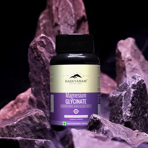 Rasayanam Chelated Magnesium Glycinate (2445 mg) - 60 Tablets