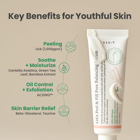 AXIS-Y LHA Peel & Fill Pore Balancing Cream - Pore Care, LHA & ACZERO Formula - 50ml - Image 4