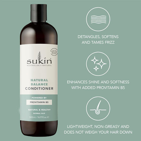 Sukin Natural Balance Conditioner with Botanical Extracts - 500ml - Image 5