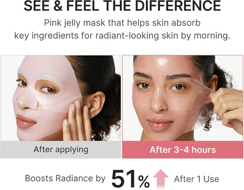 Medicube Salmon DNA PDRN Pink Collagen Gel Mask - Overnight Face Mask, 28g, 4 Pack - Image 5