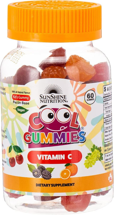 Sunshine Nutrition Cool Gummies Vitamin C for Kids, Gluten Free - 60 Gummies