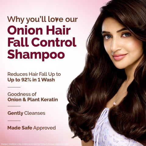 Mamaearth Onion Shampoo with Plant Keratin - Hair Fall Reduction - 650ml - Image 2