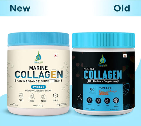Vedapure Marine Collagen Skin Radiance Supplement - Peachy Mango - 200g - Image 8
