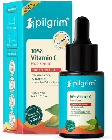 Pilgrim Face Serum with 10% Vitamin C for Glowing Skin - 30 ml